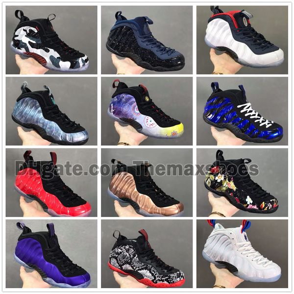 

2019 foam one pro floral cny midnight navy gum penny hardaway mens basketball shoes good quality black blue man foams sport sneakers 7-12