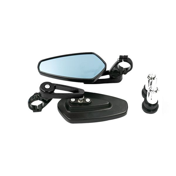 

1 pair 7/8" 22mm motorcycle universal rearview mirrors handle bar end five colors aluminum alloy side rearview mirrors