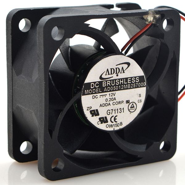 Nova marca ADDA AD05012MB257000 12 V 5 CM de alto volume de ar 5025 0.20A dupla bola rolamento ventilador de refrigeração