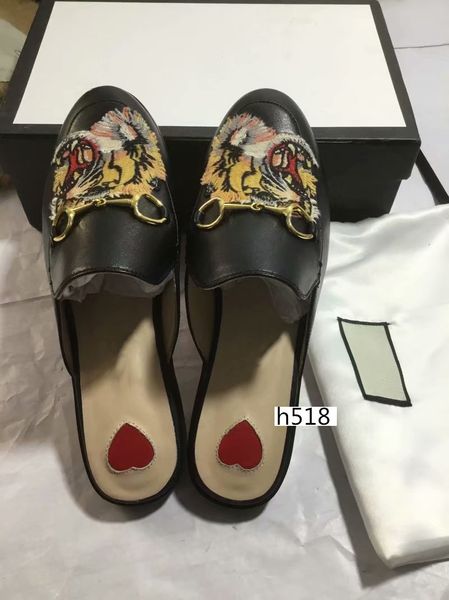 

new sale princetown classic slippery metal buckle beach slippers soft sweethearts slippers brand4, Black