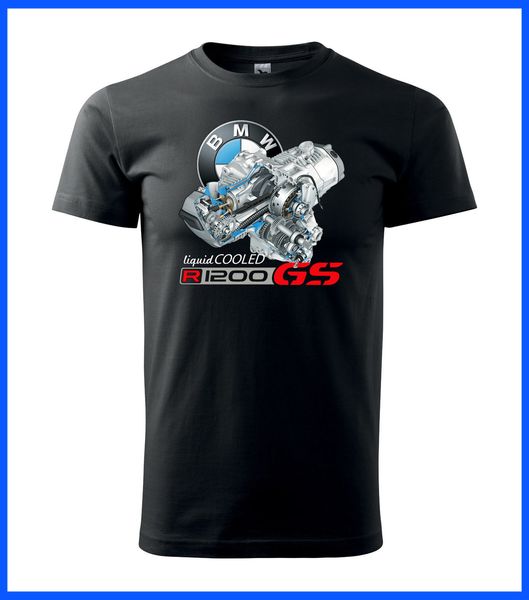 Moda-Novo Suporte Dropship R1200Gs Ventilador Do Motor Líquido Refrigerado Kult Biker T-Shirt dos homens Personalizado de Manga Curta Tamanho Grande Família T