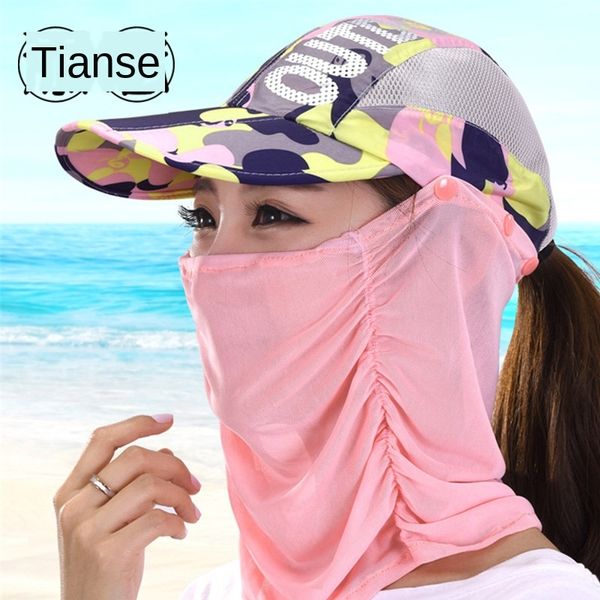 

women's summer sun outdoor folding sunscreen bicycle sunscreen quick-drying hat mesh face protection cycling sun hat, Blue;gray