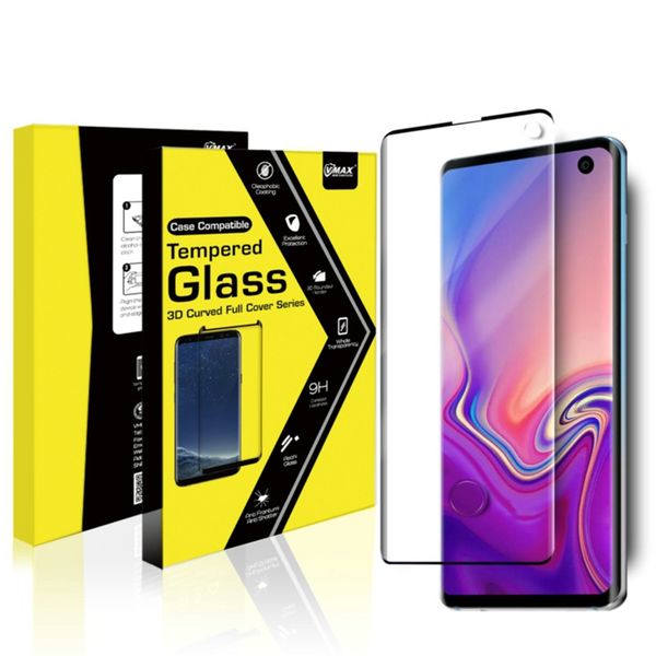 

3d curved full cover tempered glass screen protector for iphone 11 pro max xr tempered glass 9h hardness for s10 note 10 plus
