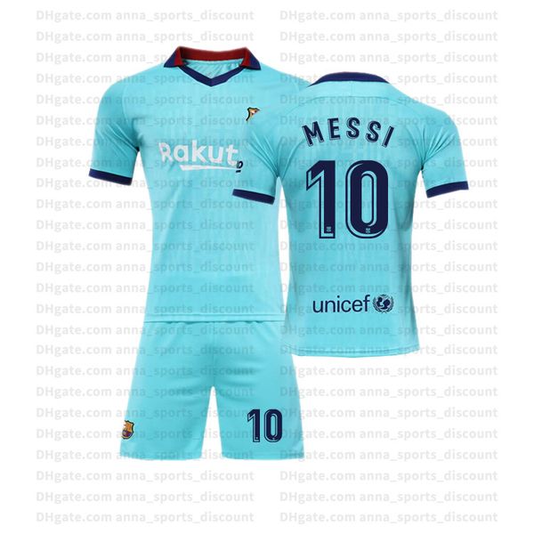 

2020 new fan jerseys home and away football jersey short sleeve suit messi lake blue jersey comfortable breathable sweatshirt, Black;yellow