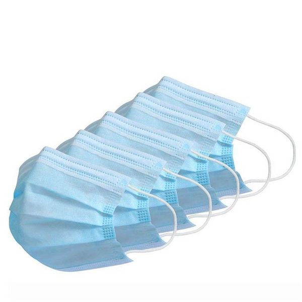 

dhl ship can immediately delivery blue earloop pleated 3 ply personal procedure face mask fgx5