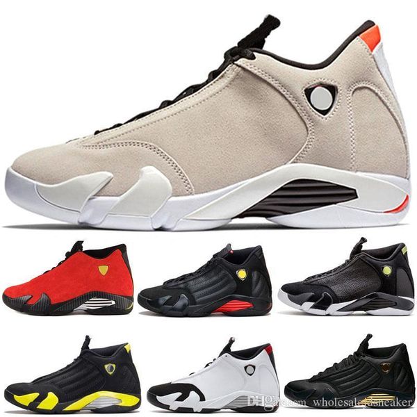 

14 new 14s desert sand black toe fusion varsity red suede thunder men basketball shoes cool grey dmp candy cane sneakers