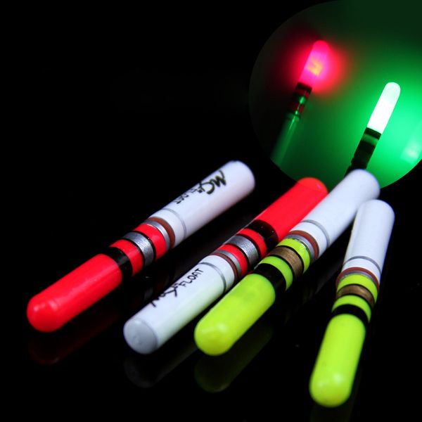 

20pcs/lot green/red led light stick fishing floater fishing float set with cr322 battery + tube tackle accessory b121