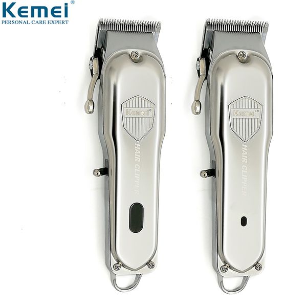 

новый cuchillo de barba kemei все металлические машинки для стрижки волос электрический триммер для волос жк-дисплей машина для стрижки воло