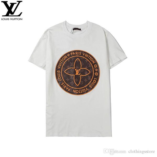 

vl french brand t-shirt mens designer t-shirt cotton short sleeved classic logo printing short sleeved fashion sweatshirt, White;black