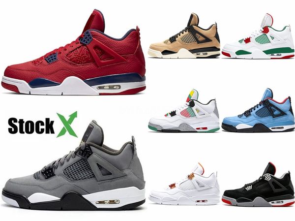 

высокое качество нового bred 4 4s что кактусом jack лазерные крылья мужские ботинки баскетбола denim голубой eminem pale citron мужчины спор