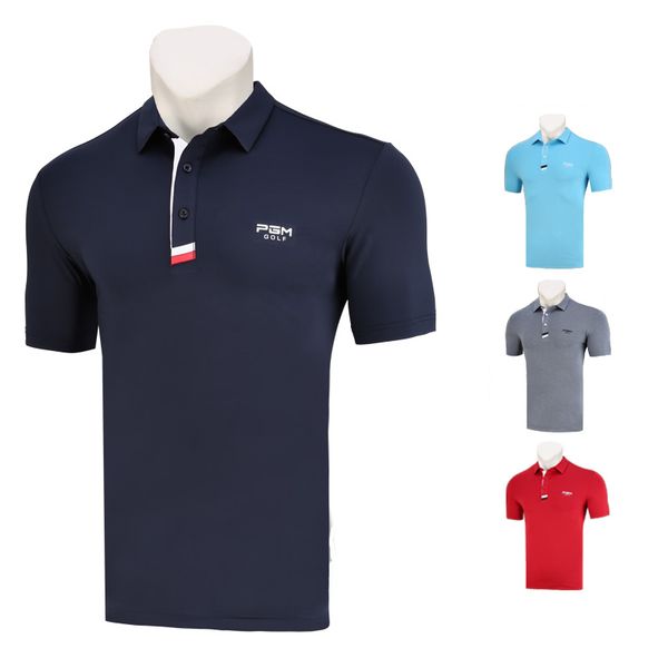 

golf tshirt mens shirts new pgm clothing sports polo short sleeve t-shirt summer clothing competition suit golf clothes, Black;blue