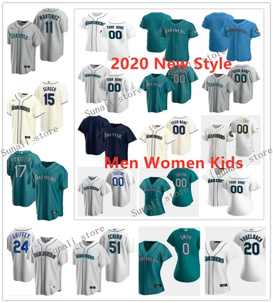 

ss 2020 new baseball jerseys kyle 15 seager dee 9 gordon dan 20 vogelbach marco 7 gonzales mallex 0 smith mitch 17 haniger men women kids, Blue;black