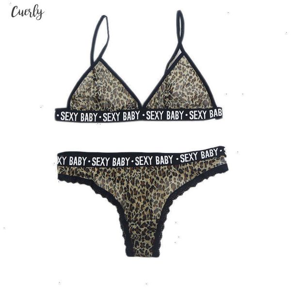 

lace women leopard patchwork letter lingerie nightwear underwear g string back closure babydoll bra set good quality drop shipping, Red;black