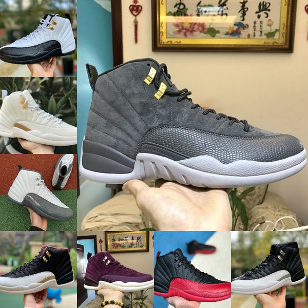 

2020 мужчины баскетбол обувь 12 12с всячески препятствовать игре royal гриппа игры плей-офф ово тройной черный белый спортзал красный мужски