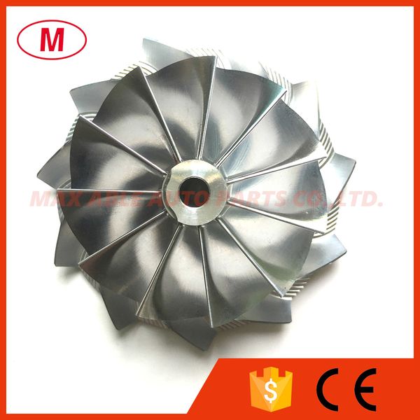 

t04b 409179-0028 59.00/76.13mm 11+0 blades high performance turbo billet compressor wheel/aluminum 2618/milling compressor wheel