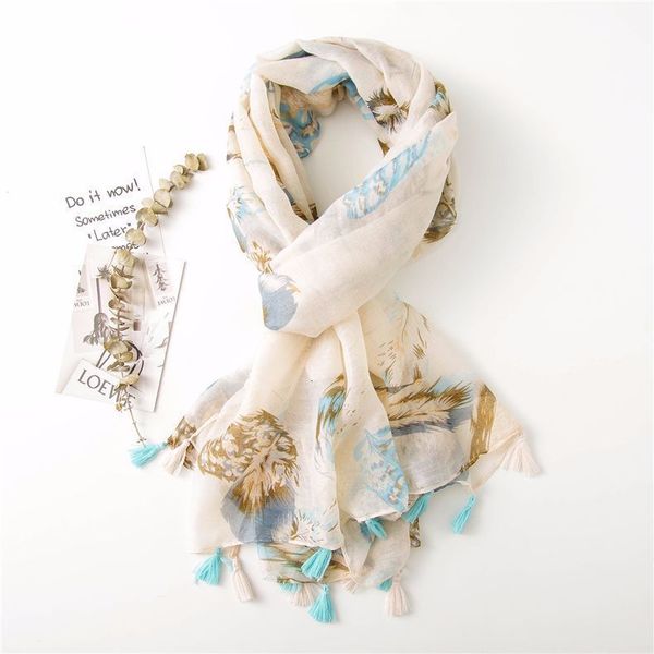 

nation wind feather tassels scarf sandy beach cotton towel leprosy shawl scarf dual purpose scarf woman, Blue;gray