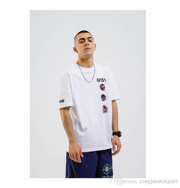 

американский принт футболки круглый вырез с коротким рукавом женская одежда мода уличный стиль повседневная одежда мужские летние дизайнеры, White;black