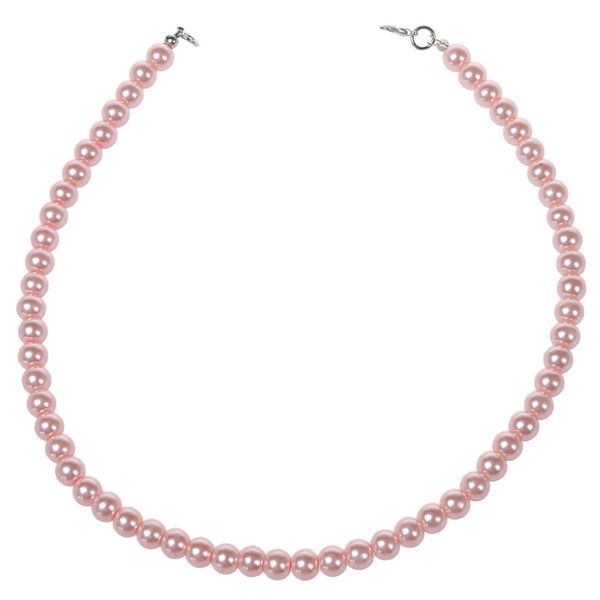 

ladies pink uniform faux pearl lobster clasp necklace jewelry dog collars leashes