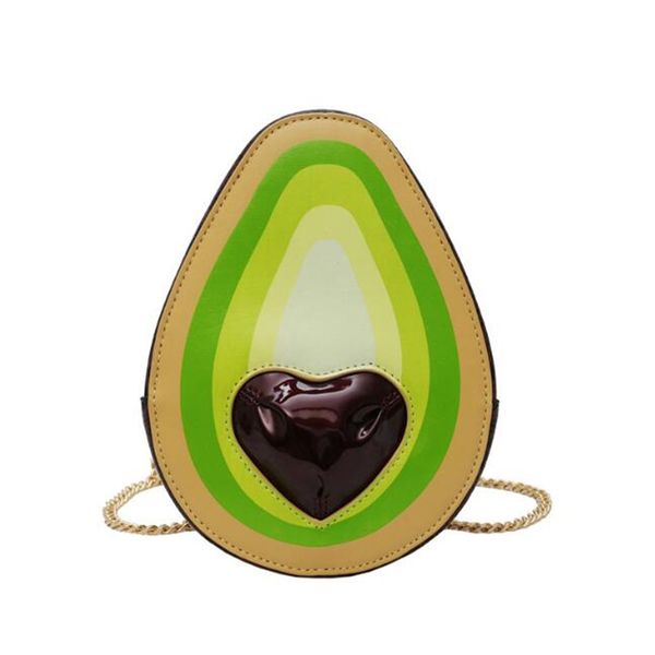 

personalized creative bag 2020 summer new female bag green avocado shape love decoration tide single shoulder diagonal