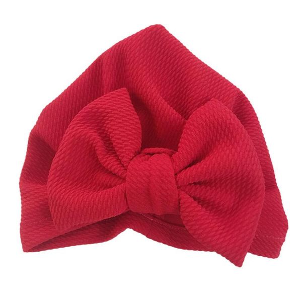 

0-6 month baby cute hat solid elastic big bow design hat, Yellow