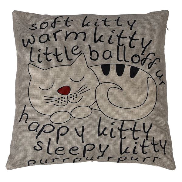 

cat pillow case sofa waist throw cushion cover home decor new gift