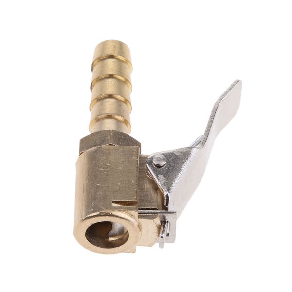 

air chuck with lock - tyre inflator valve connector - brass 7mm hole