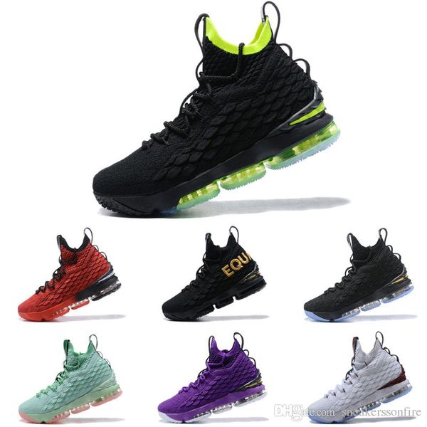 

New 2019 lebron 15 black volt men ba ketball hoe jame 15 neaker xv port hoe ize 40 46 on ale