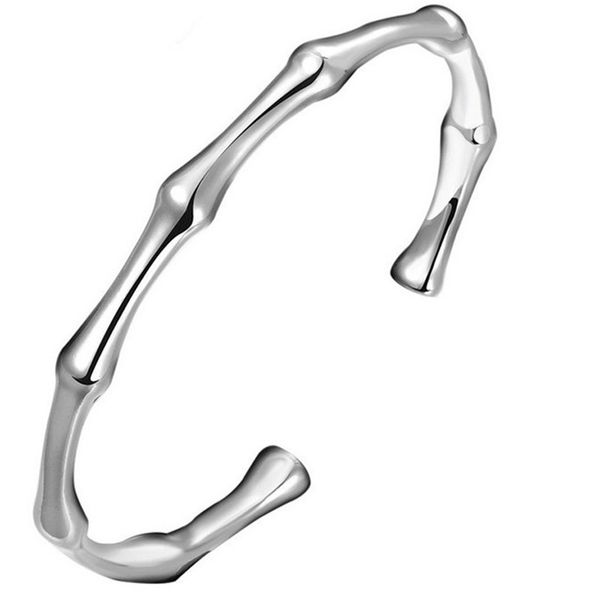 

promotions nice women ladies gift 925 sterling silver pleated fashion jewelry charms cuff wedding party bangle bracelet n94, Black