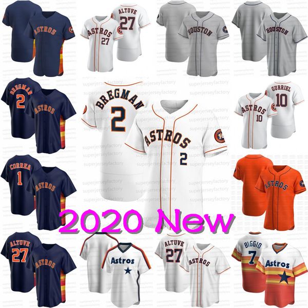 

jose altuve 2020 new season jersey carlos correa alex bregman george springer yuli gurriel zack greinke justin verlander yordan alvare, Blue;black
