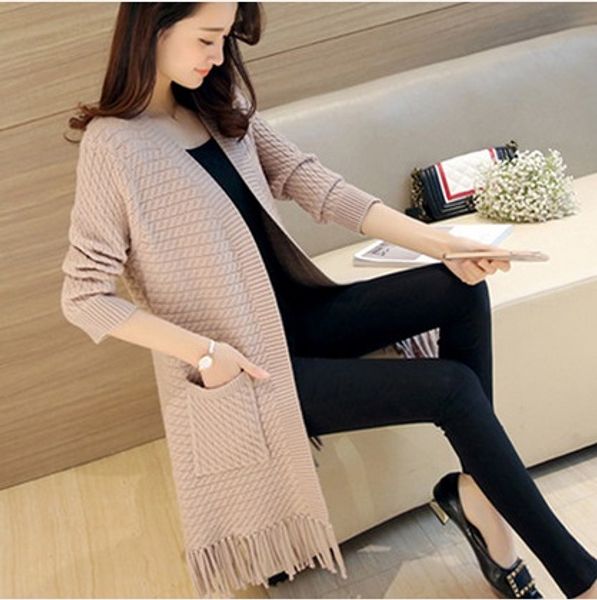 

2017 new arrival women cardigan spring long sleeve slim knitted sweater coat female women winter cardigan, White;black
