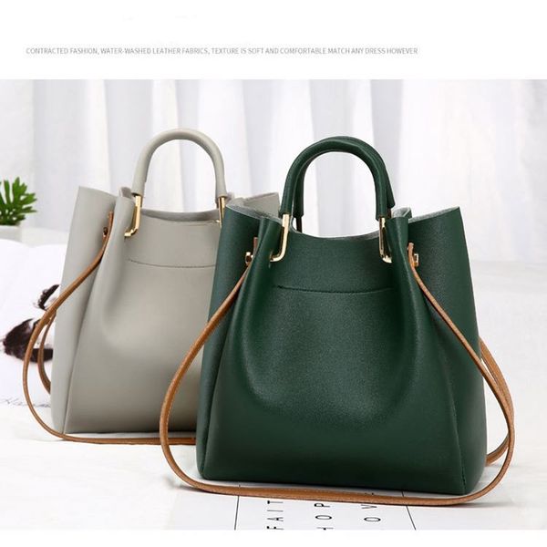 

the new female bag bucket baochao ms han edition contracted joker worn thin shoulder bag handbag