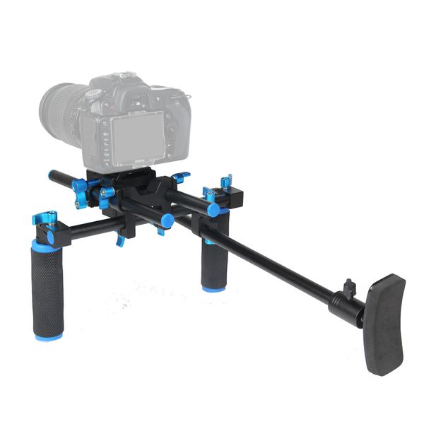 Freeshipping F14123 CS-V1Aluminum Alaşım Handgrip Tutucu DSLR Omuz Montaj Rig Kamera Sabitleyici Dslr Rig Çekim Için Kolay kamera