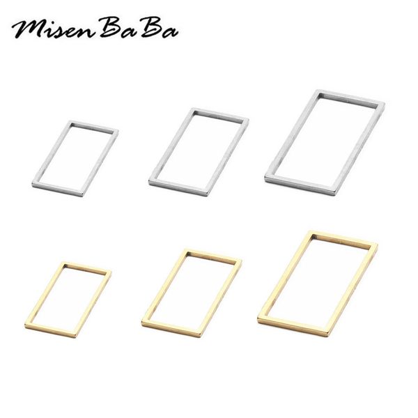 

20pcs/lot geometric series stainless steel hollow out frame rectangle charms for jewelry making diy accessories, Bronze;silver