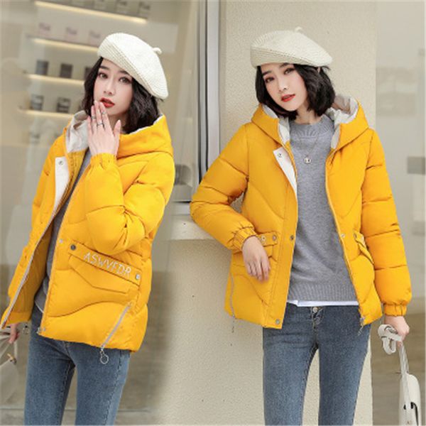 

women's down & parkas fashion winter coat women basic plus size casual solid jacket chaqueta mujer parka pockets thick clothes casaco f, Black
