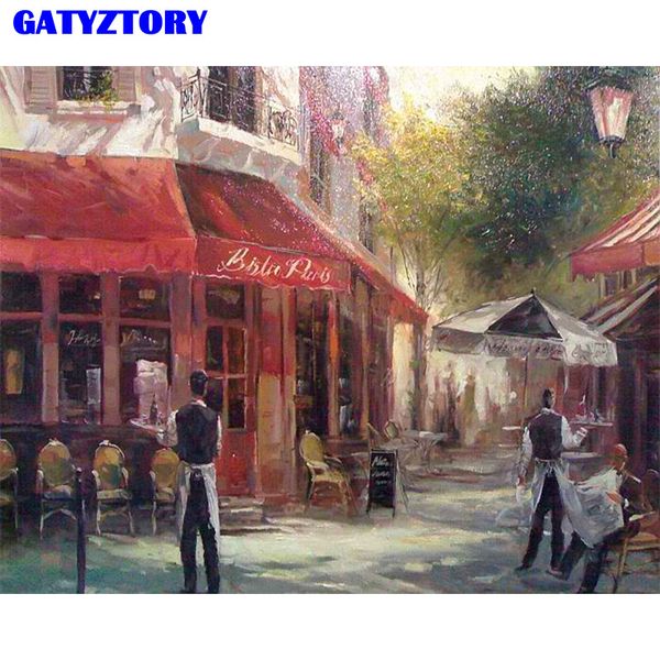 

gatyztory frame diy painting by numbers canvas painting landscape acrylic wall art picture unique gift for home decors artwork