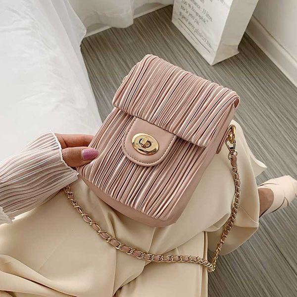 

solid color women small phone crossbody bag 2020 new high-quality pu leather designer handbag lock chain shoulder messenger bag