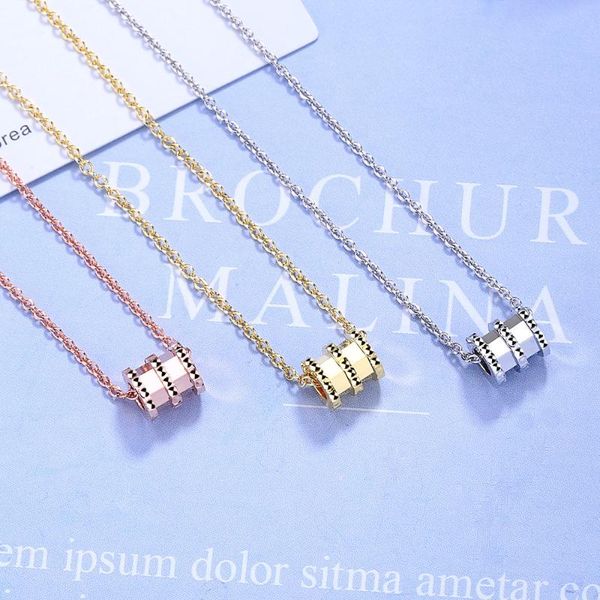 

silver color gold necklace pendant for female round pendant for women with chain new jewelry collares de moda kolye