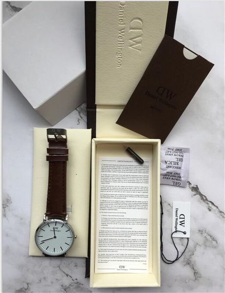 

New Brand Fashion Daniel Wellington watches 40mm Men watch For Woman Watches DW Quartz Bracelet Wristwatches Montre Femme Christmas gift Box