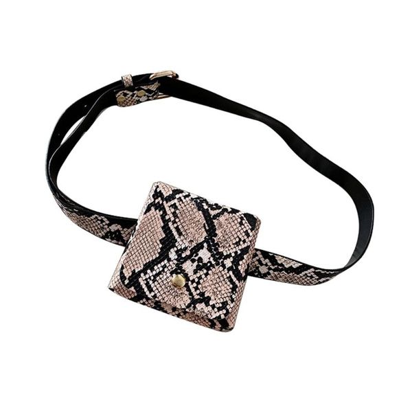 

new fashion women ladies snake print travel waist fanny packs belt wallet purse bum bag