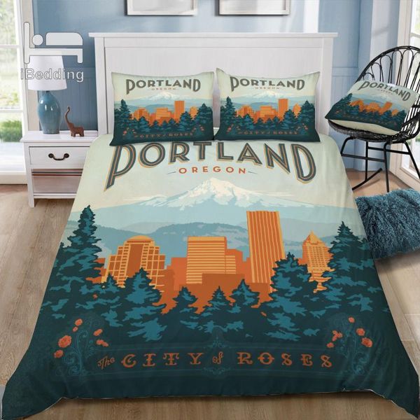 

portland 3d bedding set printed duvet cover set  king twin size