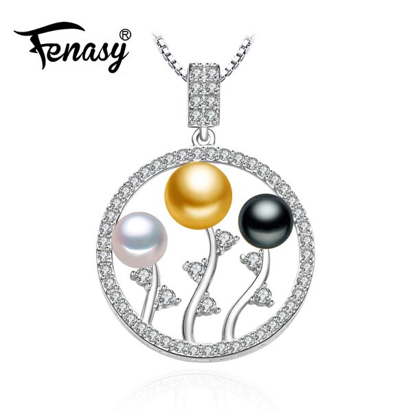 

fenasy 925 sterling silver bohemian pearl beads necklace leaves chain necklace,pearl jewelry friendship pendant necklace women