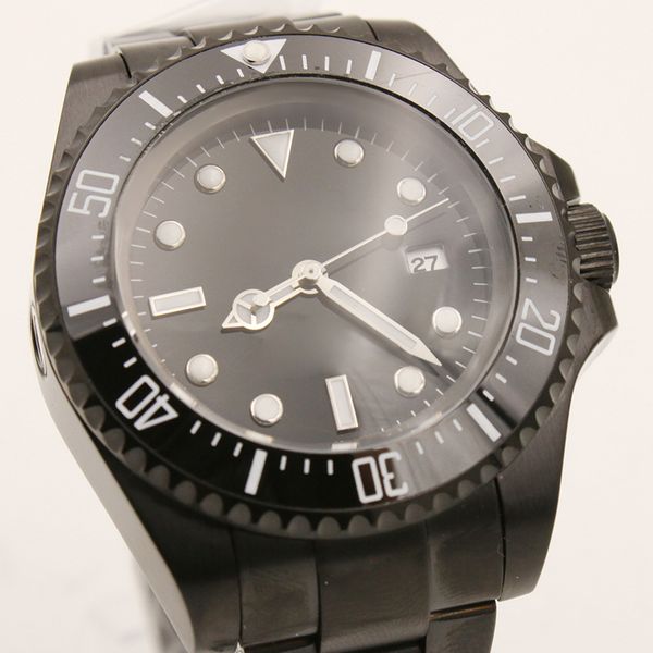 

2813 black date 44mm bracklet stainless watch sapphire automatic style new steel bracelet shipping mens watches black dial xjnmp, Slivery;brown