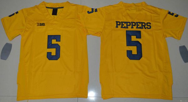 

jabrill peppers stitched men's michigan wolverines chris evans howard 21 college football jersey 4xl, Black