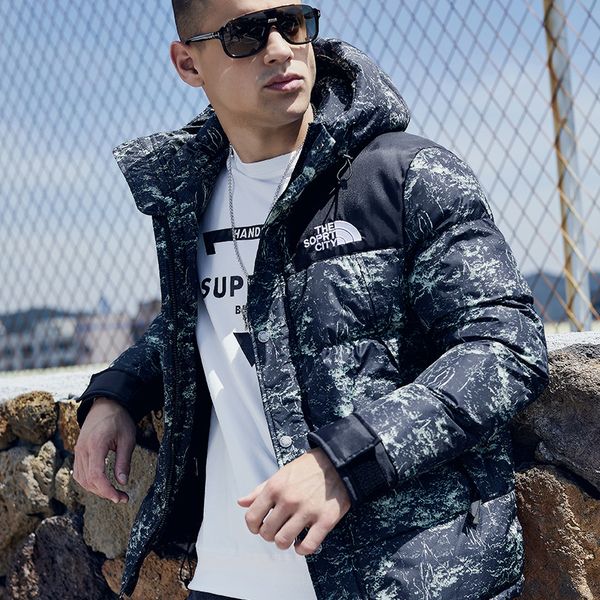 

winter fashion coat forest color down jacket coat men and women winter warm jacket, Black