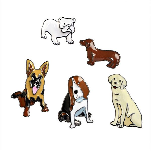 

собака брошь бульдог такса золотистый ретривер металла бейджи hard эмаль pin коллекция ювелирных подарков рюкзак сумка denim пальто аксессуа