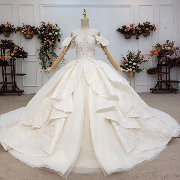 

плюс размер свадебные платья свадебные платья бато шеи с коротким рукавом узелок назад каскадные оборки аппликация сияющий кристалл модест с, White