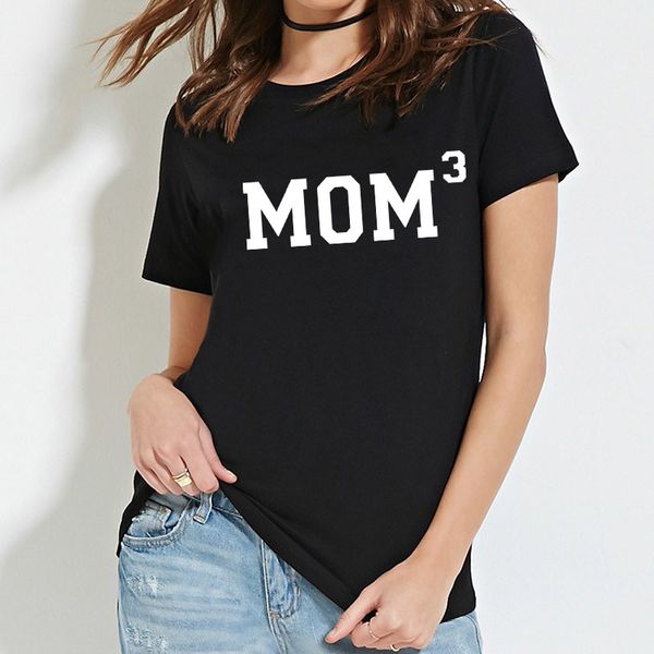 

new design pregnancy announcement t shirt mom 3 print women top, White
