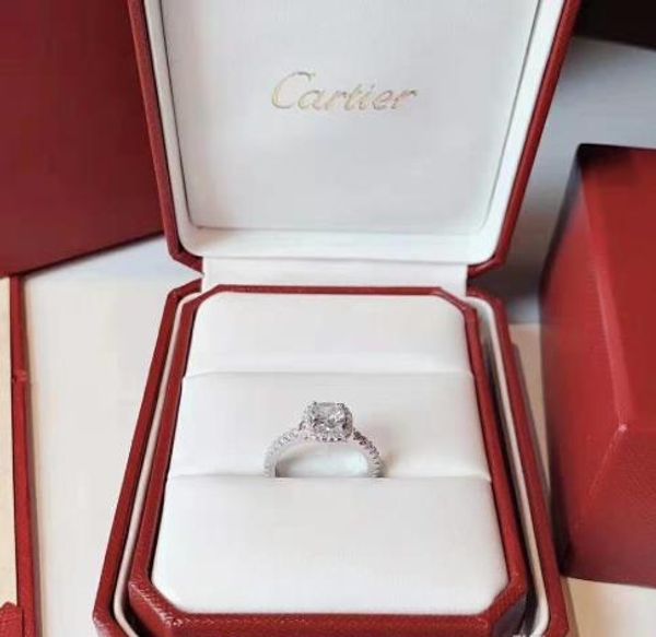 

europe and the united states luxury custom s925 sterling silver simulation diamond ring