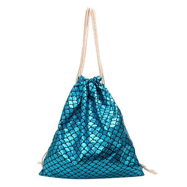 

ocardian drawstring backpack schoolbag women fish-scale pattern shoulder bag messenger bags drawstring bag backpack g0821#10