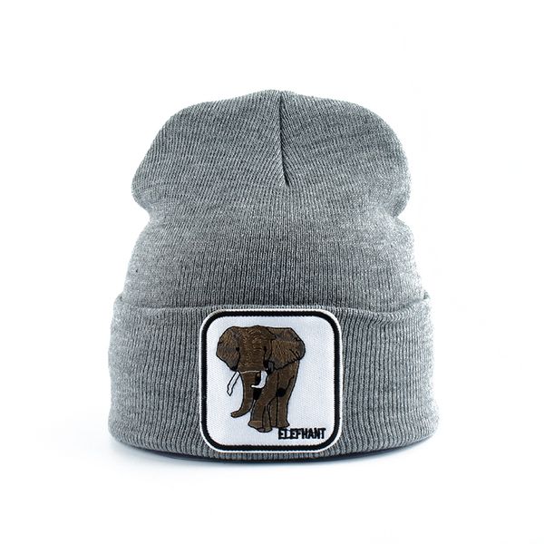 

mens beanie winter warm hats for women new fashion hip hop skullies elephant embroidery knitted hat dropshipping